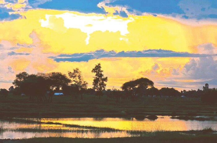 Sonnenuntergang: Bardiya Nationalpark Nepal