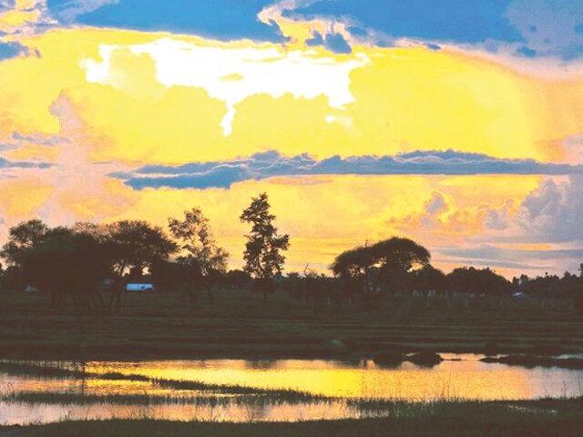 Sonnenuntergang in Bardiya, Nepal - Reisebericht im grow! Magazin