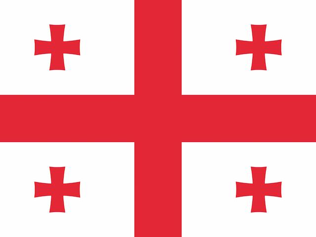 Georgiens Flagge (Ausschnitt)