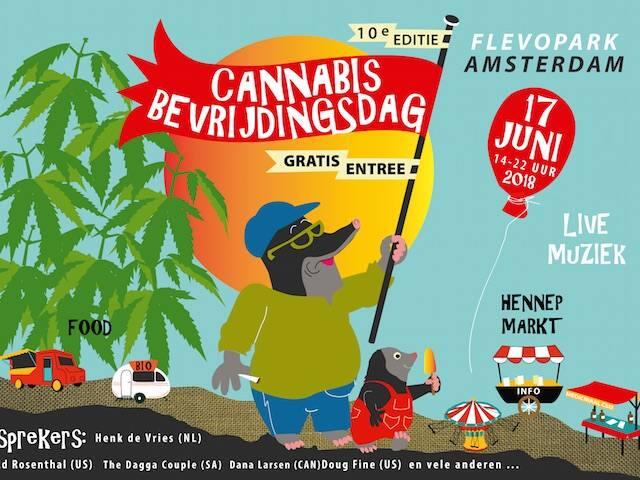 Cannabis Befreiungstag in Amsterdam, 17 Juni 2018